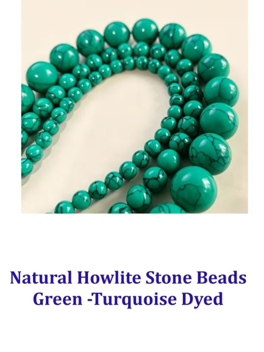 Blue/green Turquoise Howlite  Natural Stone15" Strand